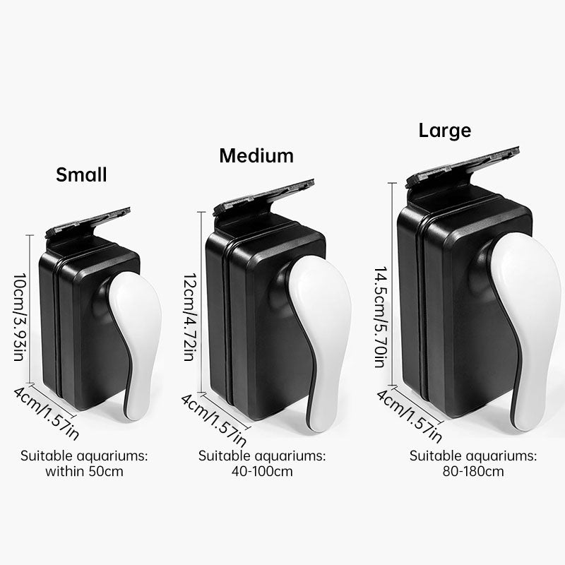 Strong Magnetic Aquarium Cleaner, Floating Algae Scraper Brush with Non-Slip Handle for Small, Medium & Large Fish Tanks