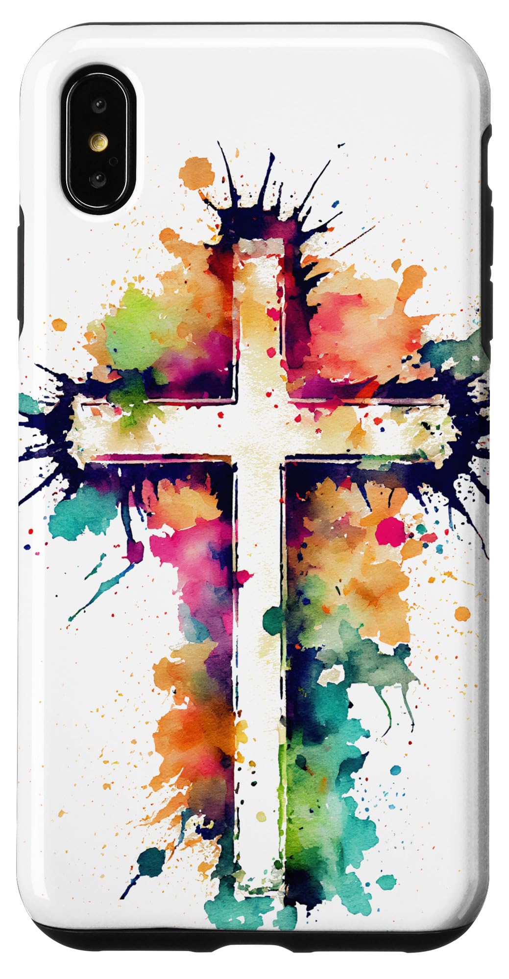 iPhone XS Max Christian Cross Watercolor Case