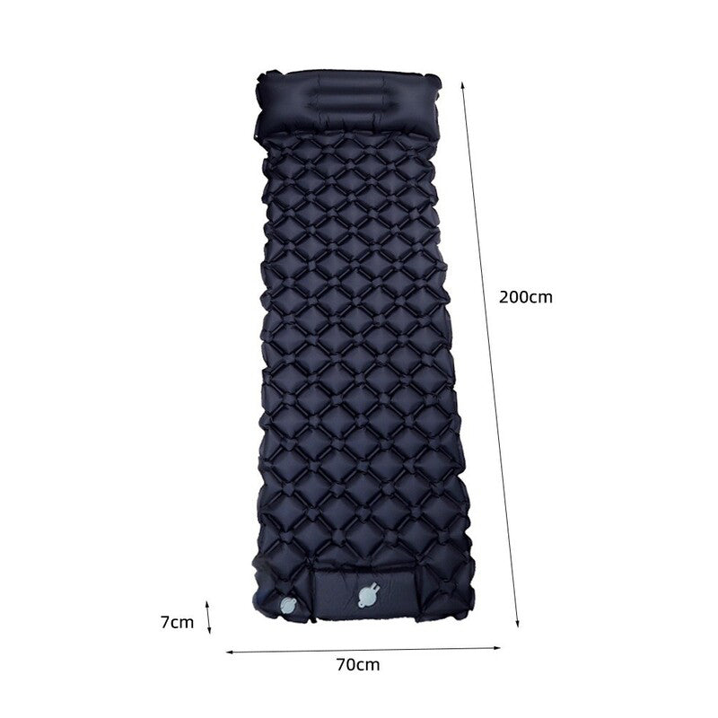 Ultralight Inflatable Sleeping Pad with Pillow - 1-2 Person Camping Mattress