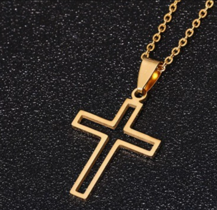 Titanium Steel Cross Necklace for Women - Christian Symbol