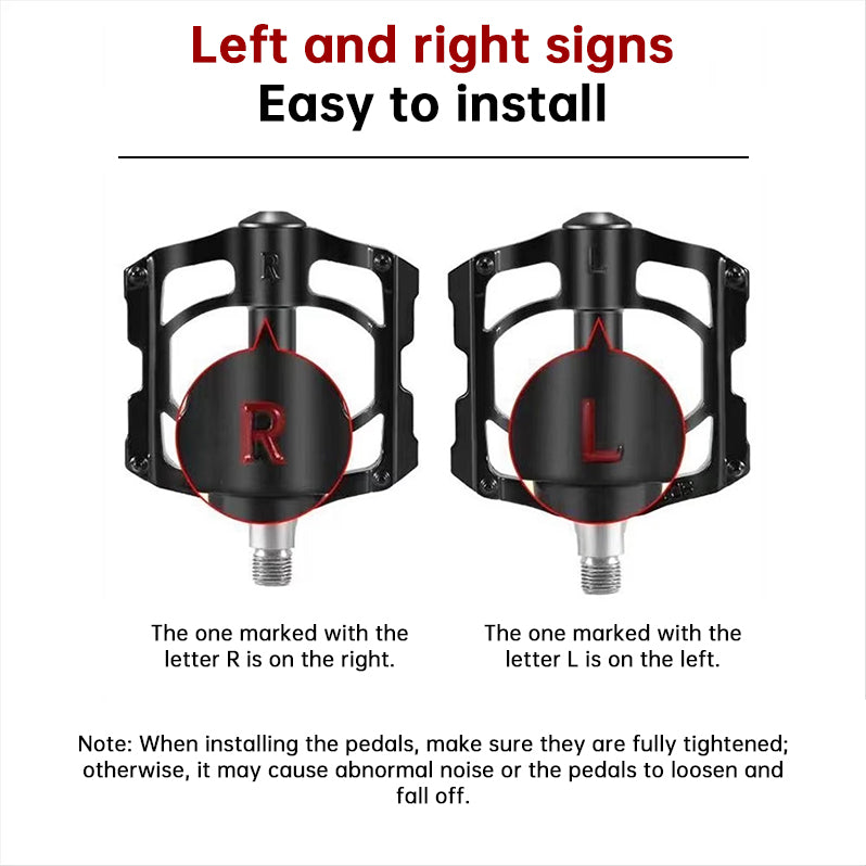 Universal Bike Pedals - Aluminum Alloy with Sealed Bearings for MTB & Road Bikes