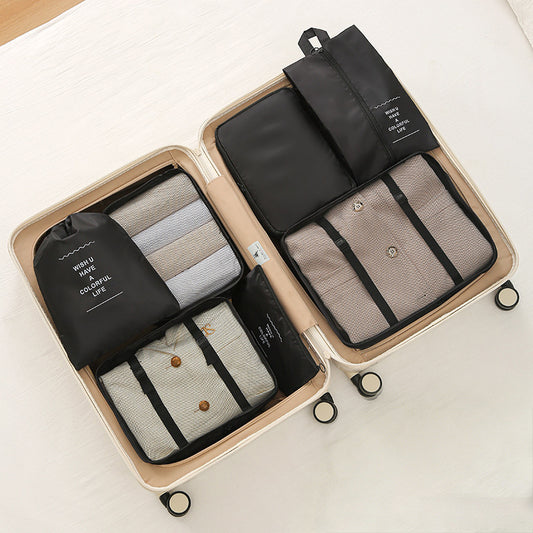 7Pcs Travel Packing Cubes, Luggage Organizer Set with Shoe Bag for Clothes Storage