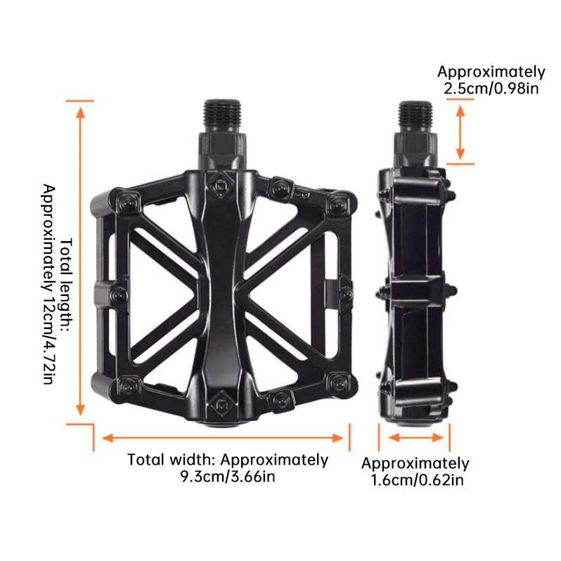 Universal Bike Pedals - Aluminum Alloy with Sealed Bearings for MTB & Road Bikes