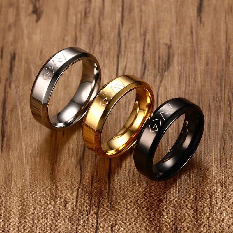 Stainless Steel Christian Scripture Ring