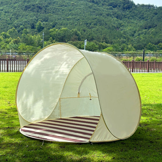 Heavy Duty Beach Tent with Reinforced Poles – Windproof Sun Shelter & UV Protection Canopy for Outdoor Family Use