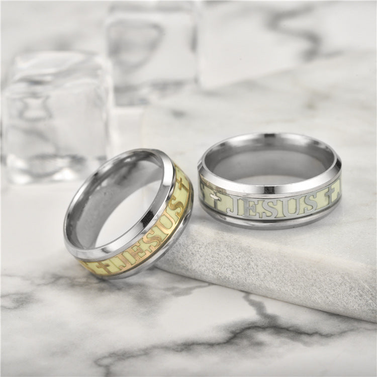 Glow in the Dark Christian Jesus Ring