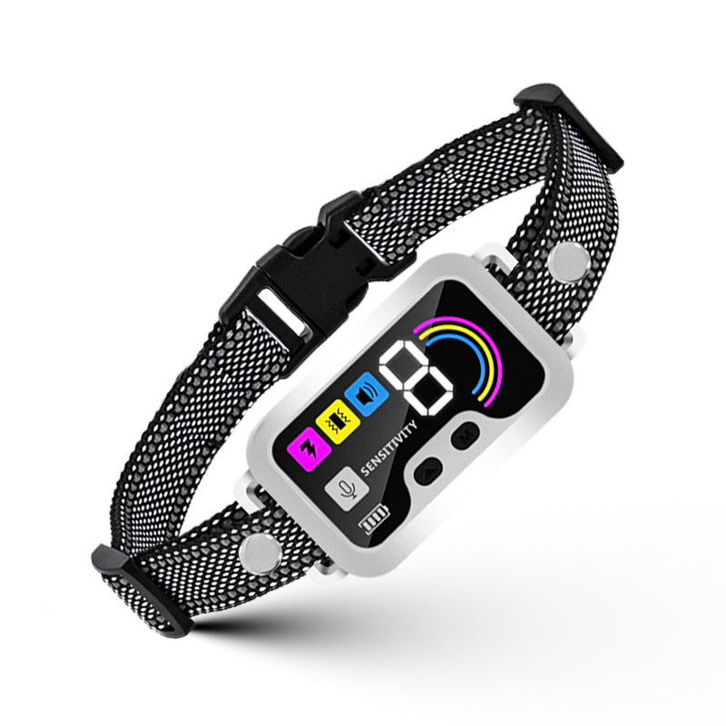 Smart Dog Bark Control Collar w/ Color Screen, Multi Stop Modes, 8-Level Sensitivity, IP67 Waterproof
