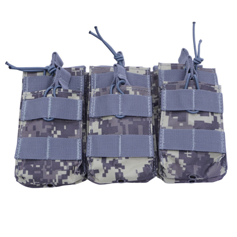 Triple Open-Top Tactical Rifle Magazine Pouch Holder for .223 / 5.56, Universal M4 M16 M14 Mag Carrier Bag