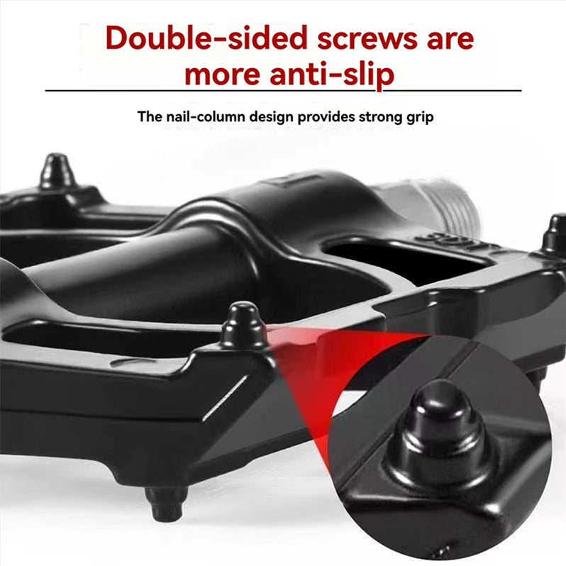 Universal Bike Pedals - Aluminum Alloy with Sealed Bearings for MTB & Road Bikes