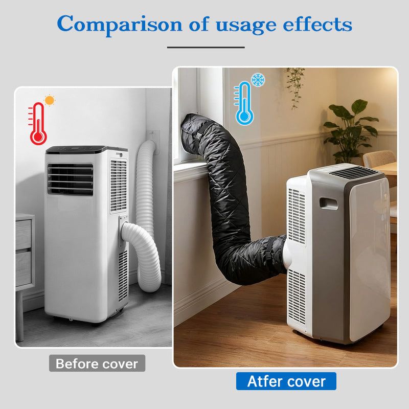AC Hose Cover with Adjustable Buckle Straps, Thermal Insulation for Portable Air Conditioner