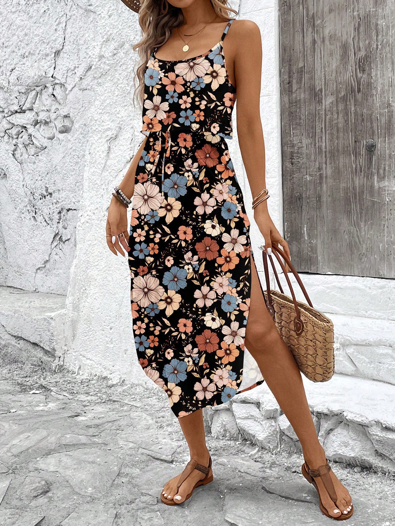 Printed camisole dress