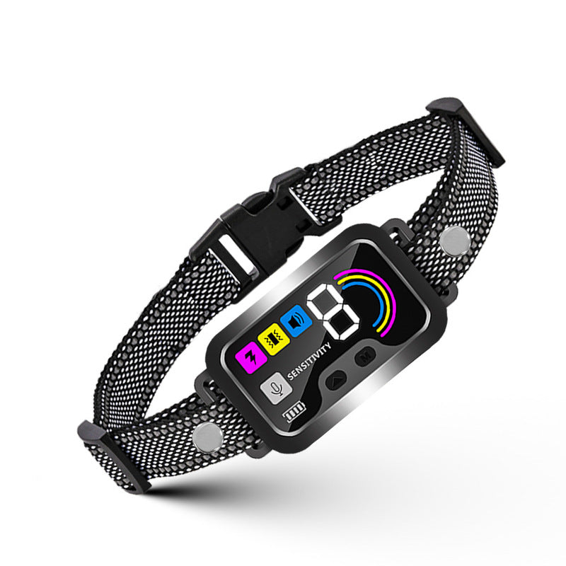 Smart Dog Bark Control Collar w/ Color Screen, Multi Stop Modes, 8-Level Sensitivity, IP67 Waterproof