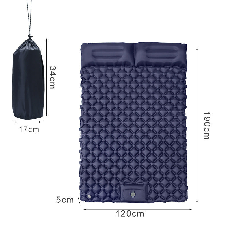 Ultralight Inflatable Sleeping Pad with Pillow - 1-2 Person Camping Mattress
