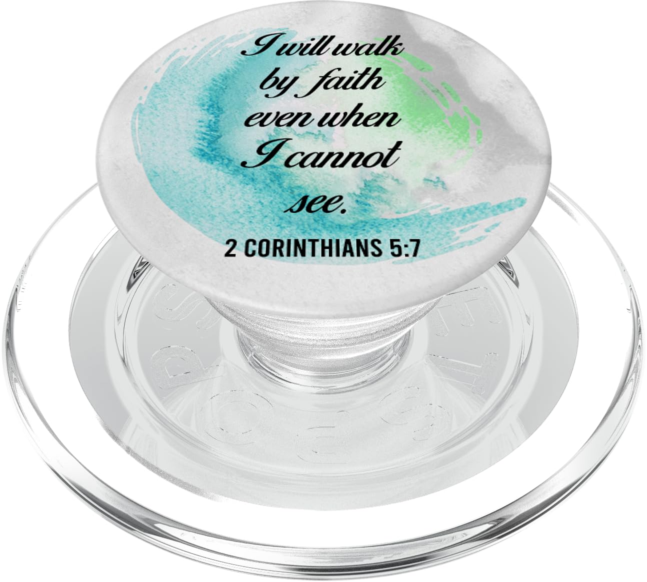 Walk By Faith 2Corinthians 5:7 Jesus God Religious Christian PopSockets MagSafe PopGrip for iPhone