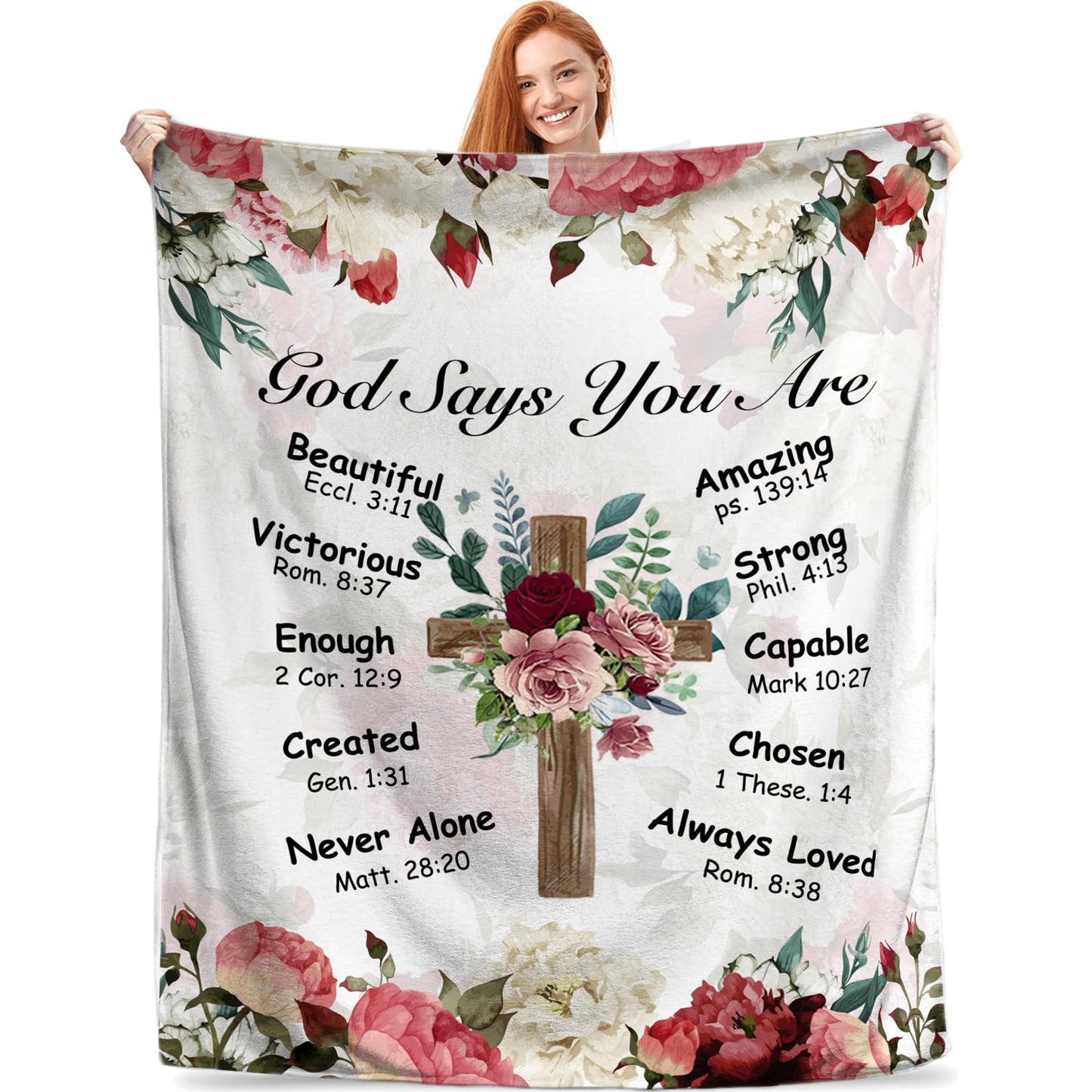 Sutpale God Says You are Blanket Christian Gifts for Women Christian Birthday Gifts for Women Religious Gifts Inspirational Gifts Christian Blanket 80"x60"